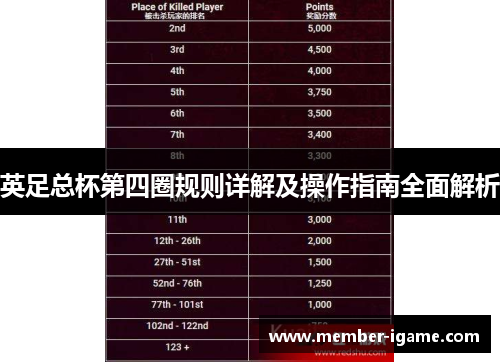 英足总杯第四圈规则详解及操作指南全面解析 英足总杯第四圈规则详解及操作指南全面解析